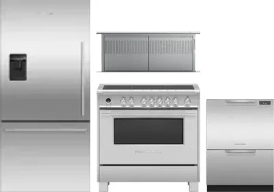 4 Piece Package Includes Refrigerator, Range, Hood And Dishwasher